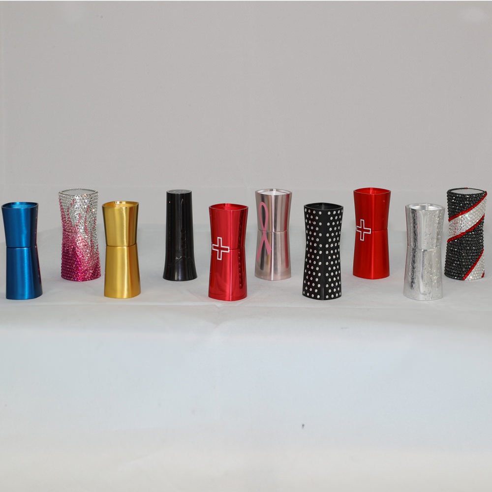 客製金屬殼_鋁製口紅外殼_OEM 各式外觀處理***噴砂 鑲鑽 拋光 髮絲........