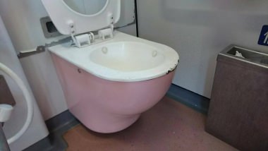 cowl assembled on a toilet bowl 